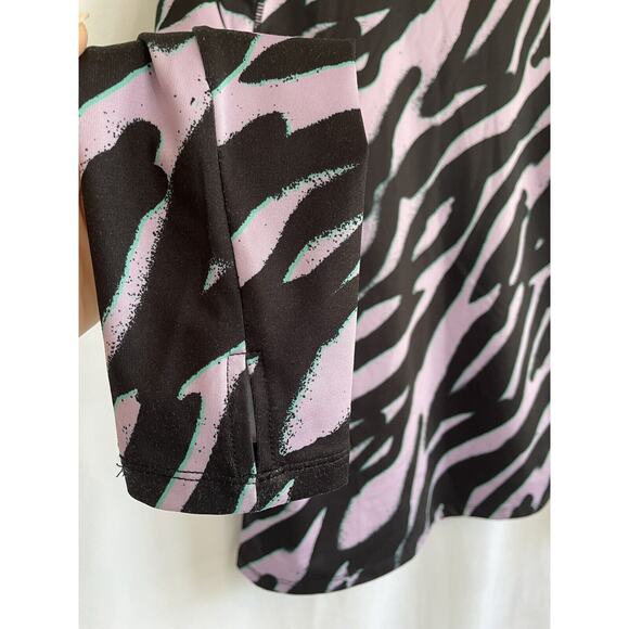 ASOS Women's Half Zip Activewear Top Purple/Black Long Sleeve Size 10 US - Picture 5 of 7